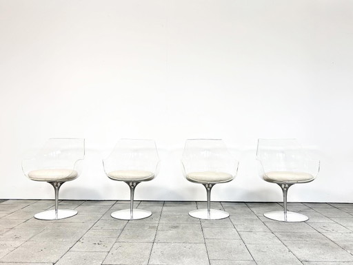Lot de quatre Champagne Chairs conçues par Erwine et Etselle Laverne, années 60