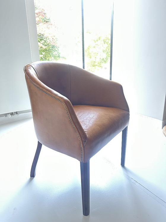 Set aus 2 Ledersesseln in Cognacfarbe – Beistellstühle, Leather (photo 5 of 6)