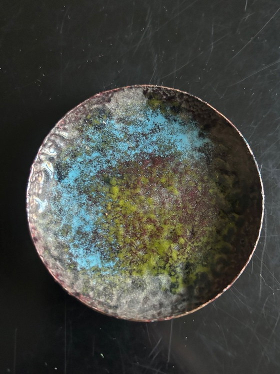 Image 1 of 5 enameled copper bowls