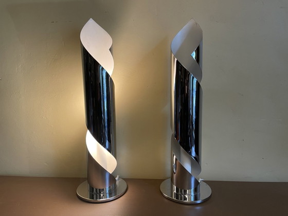 Image 1 of 2x Spiral Table Lamps