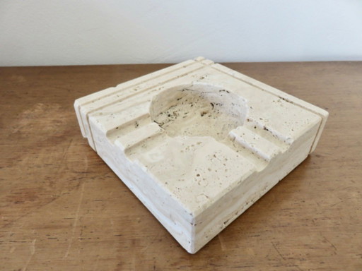 “Fratelli Manneli” travertine ashtray, design by Enzo Mari, Italy, 70s