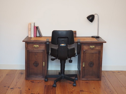 Bureau art déco en chêne