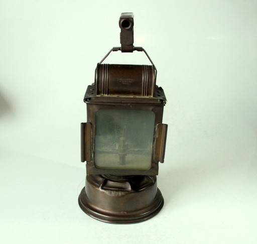 Old carbide lamp - Railroad lamp A. Butin Paris - Great decorative object