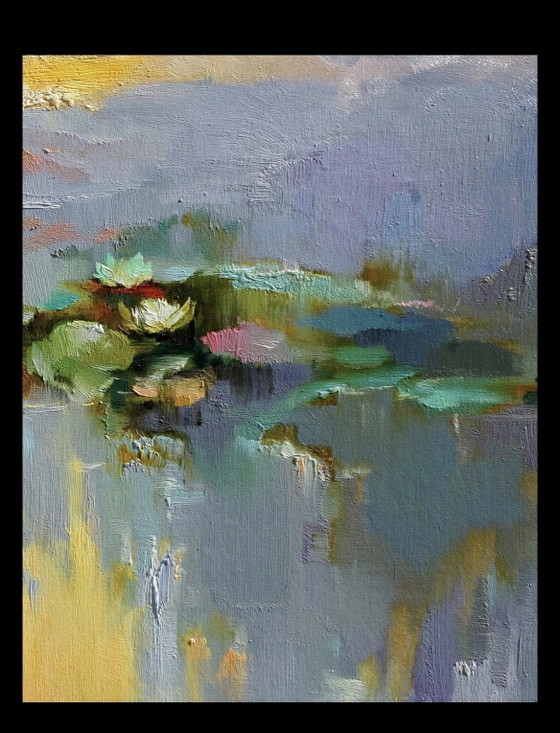 Golden Pond at Dusk – Paintings & Drawings, Canvas (photo 3 of 7)