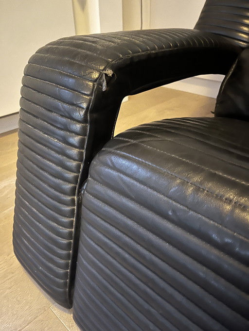 Sillón de cuero Kilkis de Ammannati de Tiziano para