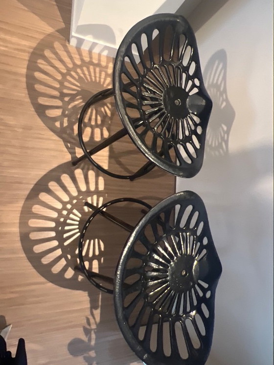 Image 1 of 2 sgabelli da bar con sedili da trattore | Esschert | regolabili in altezza