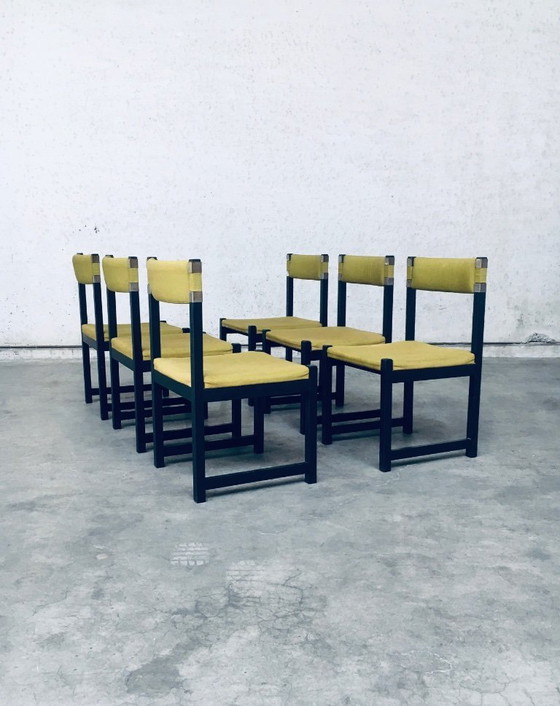 Image 1 of Midcentury Modern Design Eetkamerstoelset van J. Batenburg voor MI, België 1969