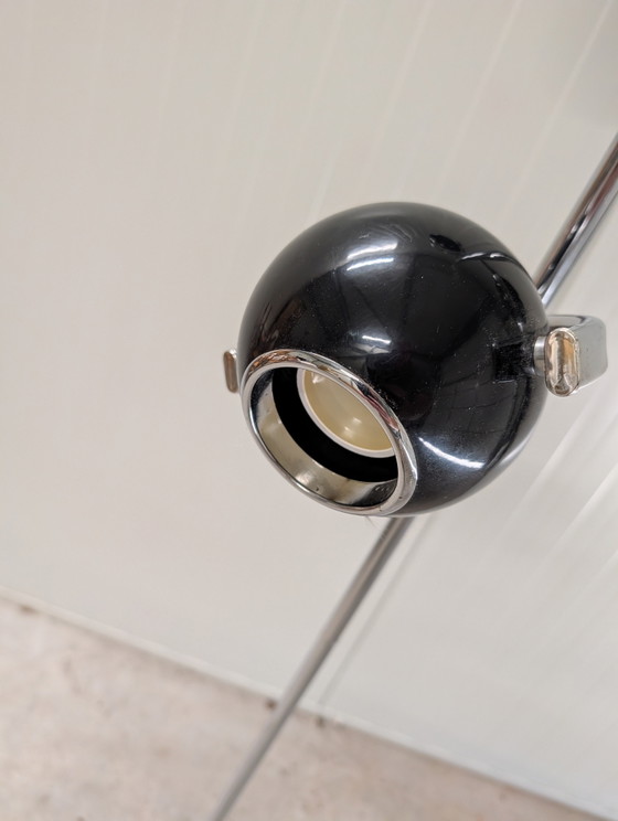 Vintage-style Space Age Floor lamp with three adjustable black eyeball spots – Floor lights, Metal, Chrome (photo 2 of 6)