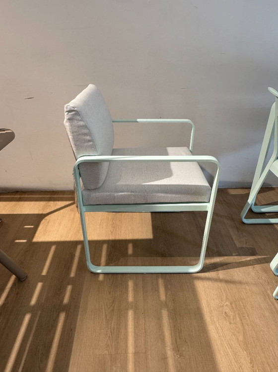 Fermob garden set table bench & 3 different chairs Ice Mint – Garden tables, Aluminium (photo 9 of 9)