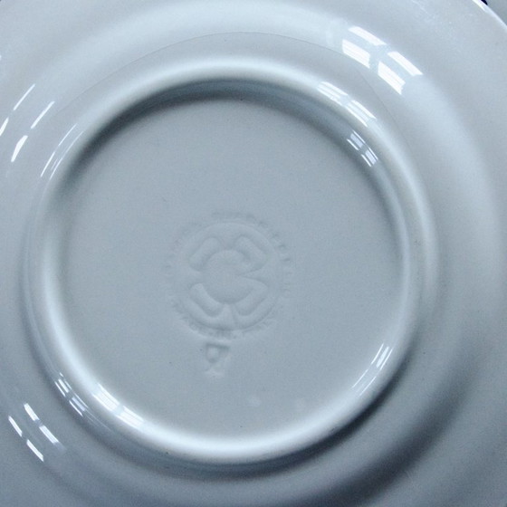 Image 1 of Piatti italiani d'epoca firmati Quadrifoglio con decoro Toile de Jouy