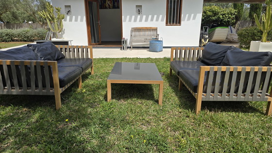 Image 1 of RODA Mistral 2-Sitzer-Möbelset plus Glastisch