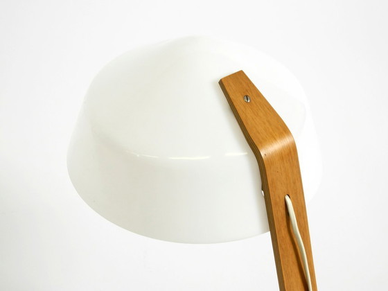 Image 1 of Lampada da tavolo originale Space Age anni '60 in compensato con paralume in plastica di Temde