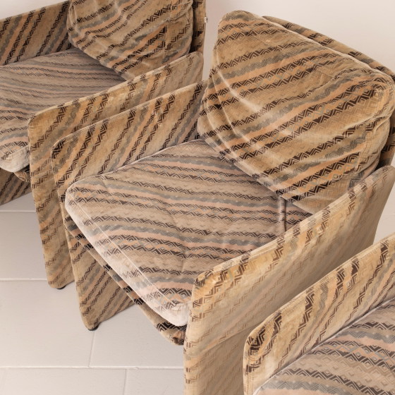 Set van 4 Salpol Fauteuils van Angelo Mazzola in samenwerking met Missoni – Velvet (photo 12 of 19)