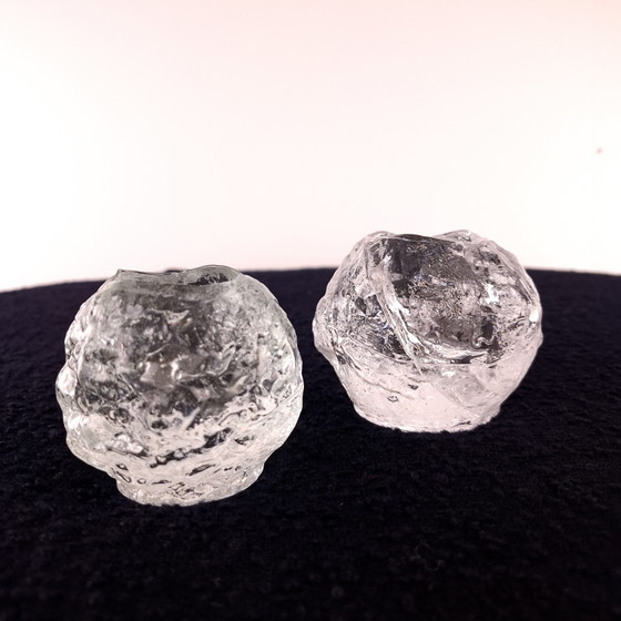 2x Vintage Kosta Boda Snowball Tealight Holder Ann Wärff – Candle holders, Glass (photo 3 of 11)