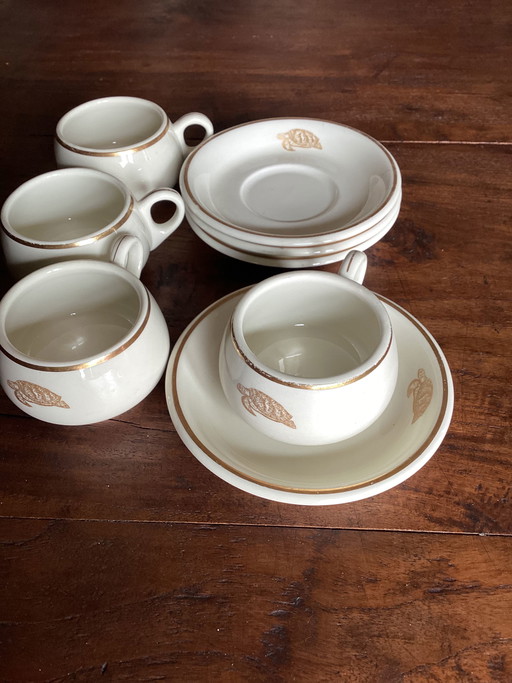 4x Tasses à soupe vintage