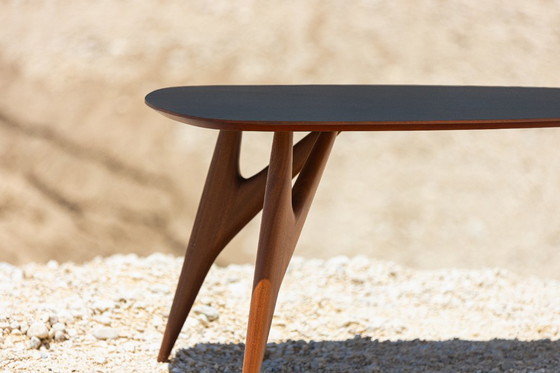 Image 1 of Luxury Ted ONE Dining Table 240x120 Grey Laminate & Solid Sapelli Mahogany Custom Made Italy