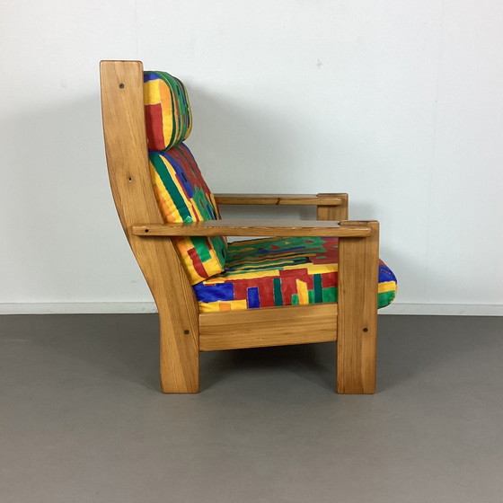 Image 1 of Poltrona lounge vintage anni Settanta in pino, poltrona relax