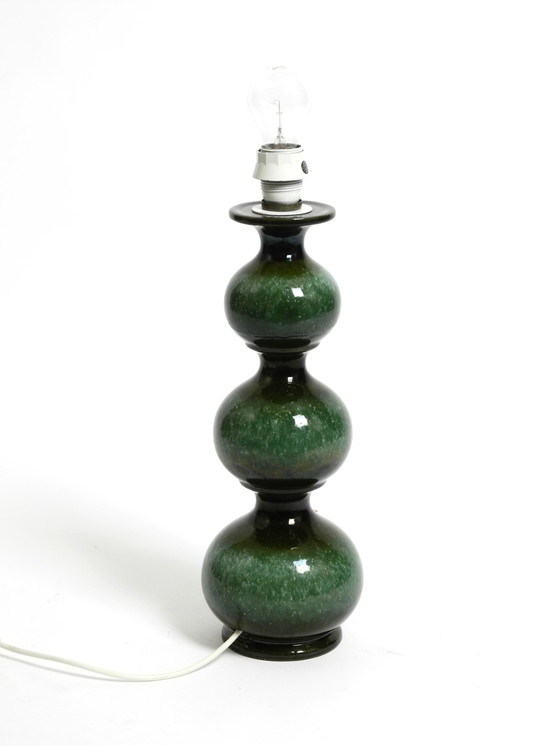 Image 1 of Wunderschöne 1960er Jahre große Tisch- oder Stehlampe aus Keramik in Grün und Schwarz von Kaiser Leuchten