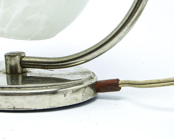 Art Deco Bedside Lamp from Polam, 1950s – Table lamps, Glass, Metal (photo 4 of 8)