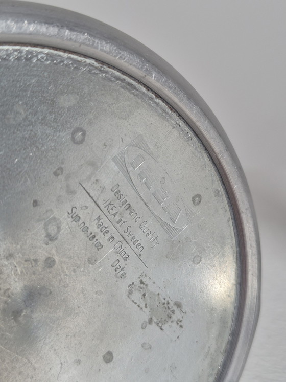 Pair of vintage postmodern Candle holders Ikea Kägla Carl Öjerstam – Aluminium (photo 9 of 15)