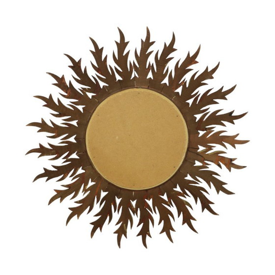 Image 1 of Large Rare Wooden Sun Mirror Sunburst Gold Leaf XL 86cm