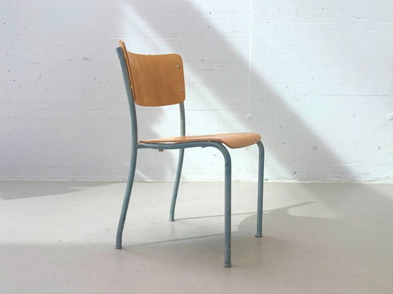 Image 1 of Set aus 6 Formschöne Stapelstühle von Stella, Schweiz, 1950er Jahre