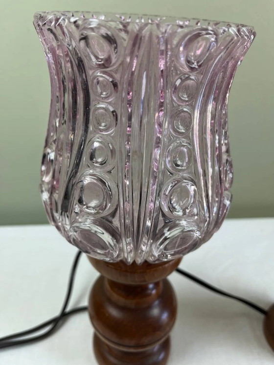 Art Deco Nachttischlampen – Crystal, Wood (photo 7 of 15)