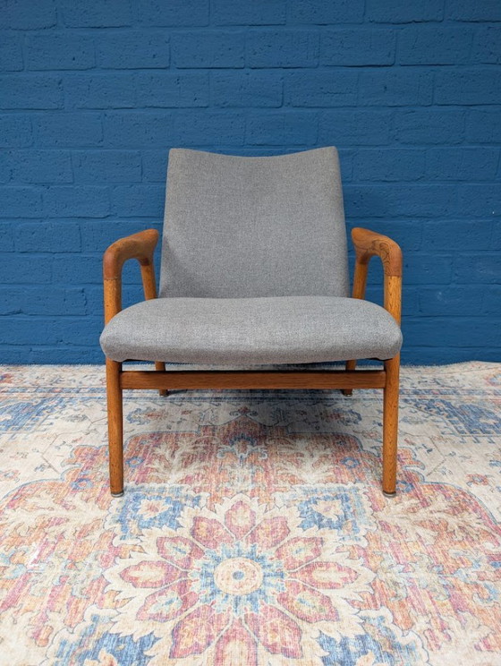 Poltrona vintage, Yngve Ekström per Swedese, anni '60 – Poltrone, Wood, Cotton (photo 8 of 10)