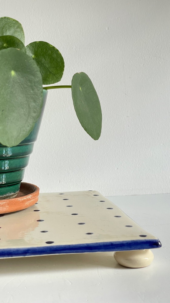 Image 1 of Sottobicchiere in ceramica con puntini St Clément VINTAGE