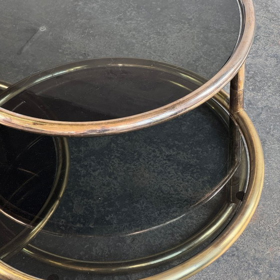 Image 1 of Milo Baughman Style Tubular Coffee Table, 1980