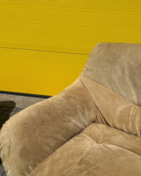 Set di Poltrone lounge vintage in camoscio – anni '70 – Pelle (photo 13 of 18)