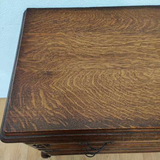 Image 1 of Cassettiera vintage in legno, comò, cassettiera, mobili da bagno