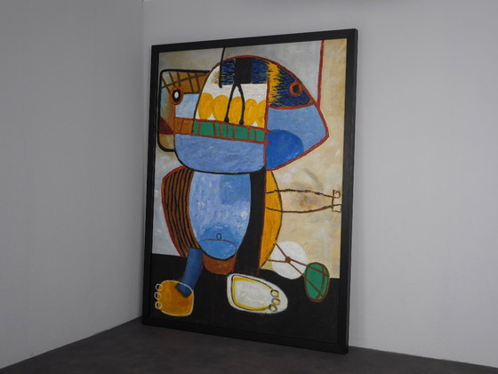 Large-Scale “Le Regard” Oil Painting After Karel Appel, Netherlands, 1990s, Paintings & Drawings, Wood (photo 2 of 10)
