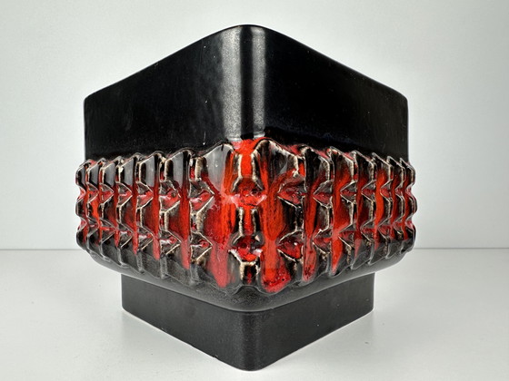 Image 1 of Vintage flower pot - square - Fohr Keramik