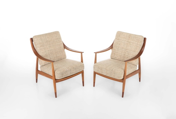 Fd144 Easy Chairs in Oak and Teak by Peter Hvidt & Orla Mølgaard-Nielsen for France & Daverkosen – Armchairs (photo 18 of 18)