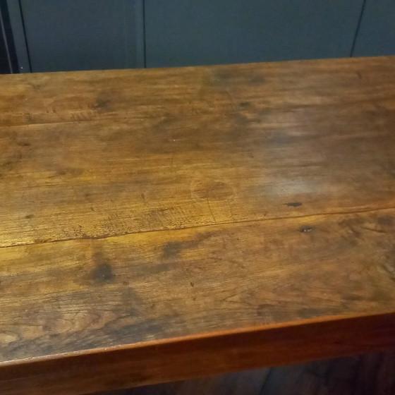 Dining table, Side table Antique French farmhouse table made of fruitwood (photo 10 of 16)