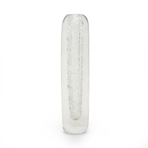 Klare Glasvase von Alfredo Barbini für Barbini, 1970er Jahre