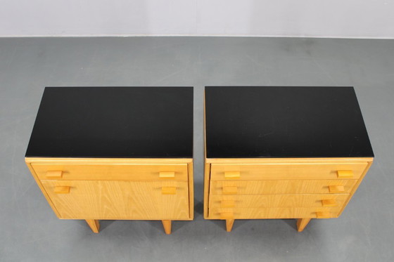 Image 1 of 1960 Frantisek Mezulanik Paar ladekasten, Tsjecho-Slowakije