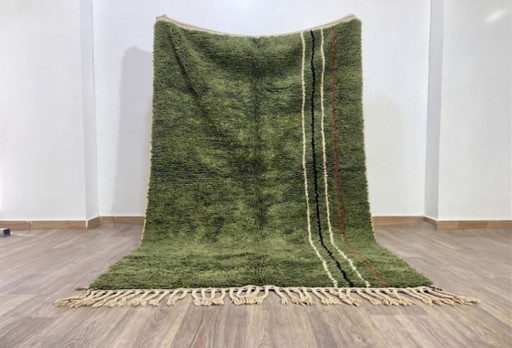 Op maat gemaakt groen Marokkaans tapijt 200cm x 300cm