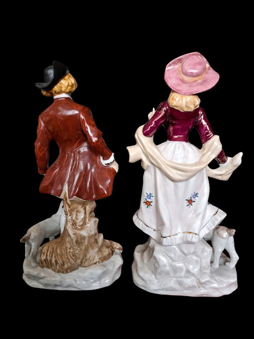 2 Porcelain Figurines Man Woman