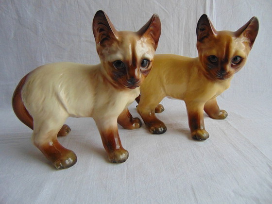 Image 1 of Siamese Twins Porcelain Figurines (1970)