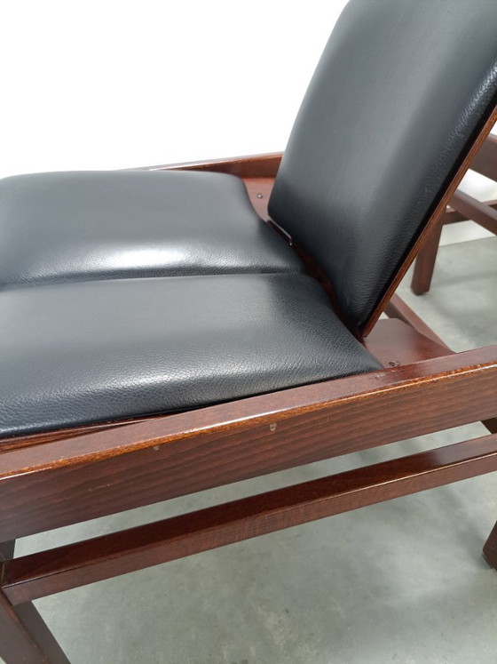 Image 1 of Ensemble de fauteuils en cuir noir Argos, Baumann France