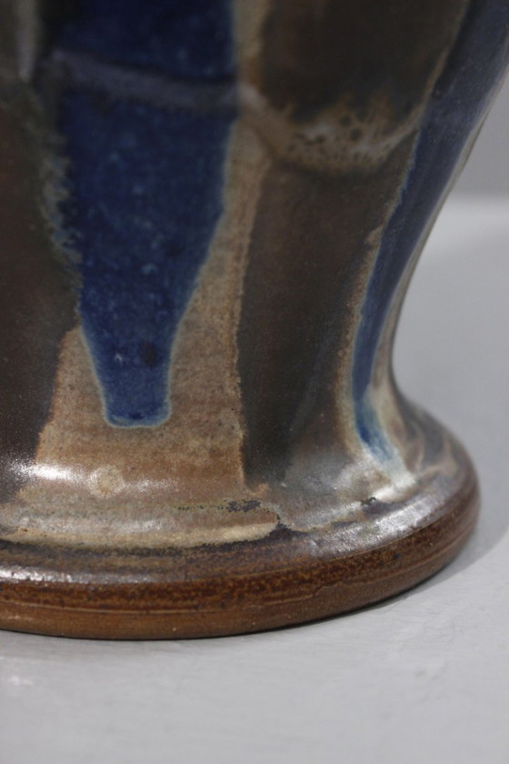 Image 1 of Amphora vase in art deco stoneware Poteries Renault Argent-sur-Sauldre (Cher) circa 1930