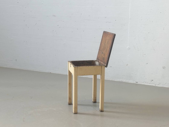Vintage kruk met opbergruimte, circa jaren 1940/50. – Bijzettafels, Wood (photo 9 of 13)