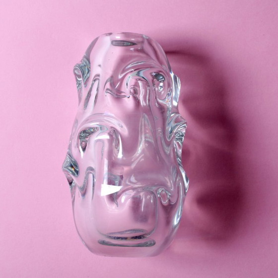 Mid-Century Clear Crystal Vase / Börne Augustsson / Åseda Glasbruk / Sweden / 1940s (photo 7 of 12)