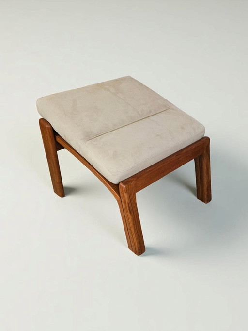 Designer suédois Teck Ottomane Pied Tabouret PJ Poul Jeppesen années 1960