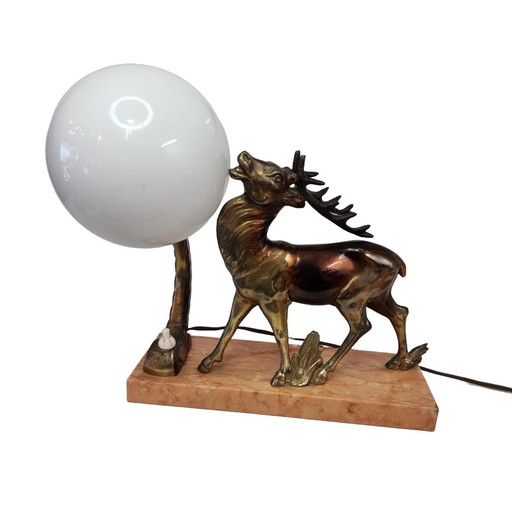 Lampe Art Déco avec cerf