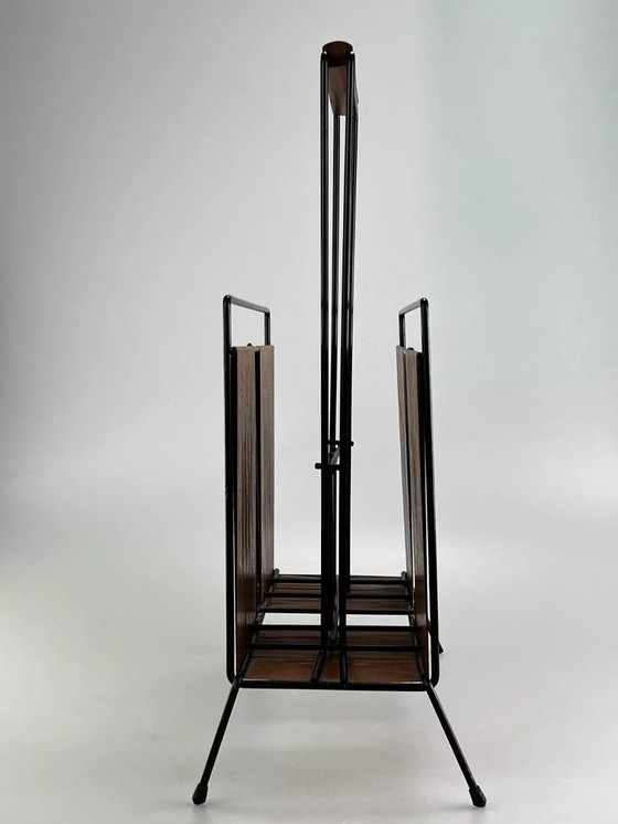 Image 1 of 60's 70's Porte-revues Métal Teck Mid Century Design