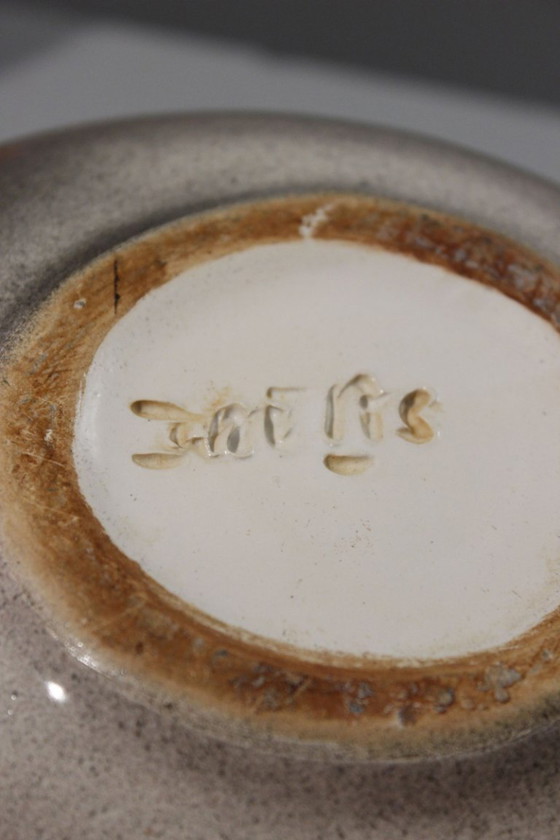 Image 1 of Servizio da caffè in ceramica da 9 pezzi, smalto rosa maculato Max Idlas, Francia, XX secolo