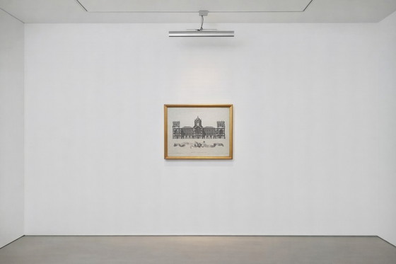 Image 1 of Grabado antiguo del Palacio Real de Caserta, panel X Vanvitelli, década de 1950, 69 x 50 cm.